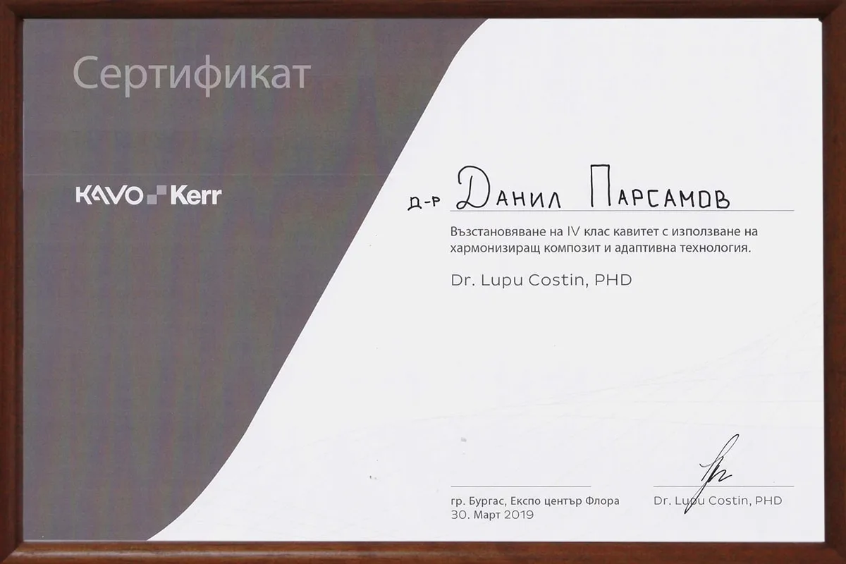 Документ от архива на д-р Данил Парсамов, 2019